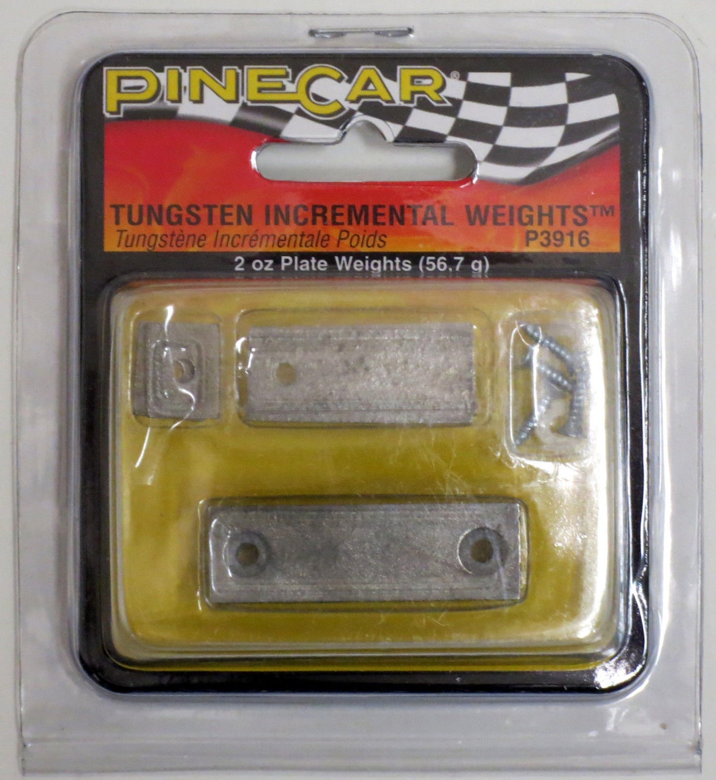 Pinecar P3916 Pinewood Derby Tungsten Incremental Plate Weights 2oz