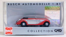 Load image into Gallery viewer, Busch 1/87 HO BMW 327 Cabrio Top Down Red/Silver 40282