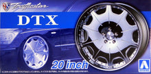 Load image into Gallery viewer, Aoshima 1/24 Rim &amp; Tire Set ( 62) Trafficstar DTX 20&quot; 05426