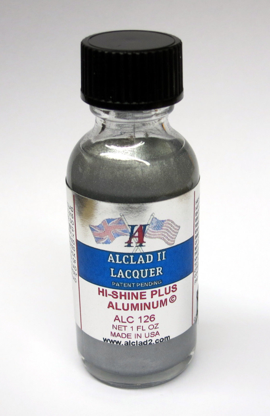Alclad ALC126 Hi-Shine Plus Aluminum Lacquer Paint 1oz