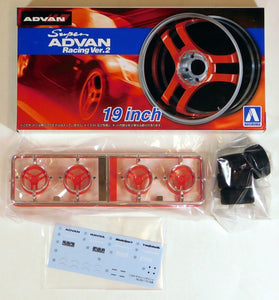 Aoshima 1/24 Rim & Tire Set ( 69) Super Advan 19" 05460