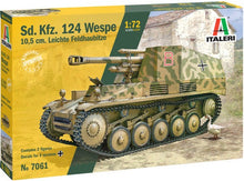 Load image into Gallery viewer, Italeri 1/72 German SdKfz 124 Wespe 10.5cm Liechte Feldhaubitze 7061