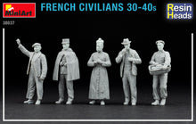 Load image into Gallery viewer, Miniart 1/35 French Civilians 30-40s w/ Resin Heads (5) 38037