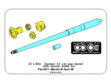 Load image into Gallery viewer, Aber 1/35 German 75mm Pak 40/3 Barrel With Muzzle Brake "Marder III M" 35 L-05N'
