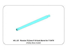 Load image into Gallery viewer, Aber 1/48 Russian 76,2mm F-34 Tank Barrel For T-34/76 48 L-25'
