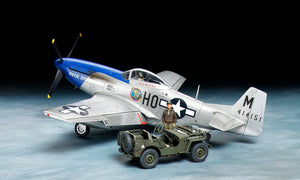 Tamiya 1/48 US P-51D Mustang w/ 1/4t 4x4 Light Vehicle 25205