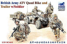 Load image into Gallery viewer, Bronco 1/35 British Army ATV Quadbike And Trailor W/Soldier CB35207