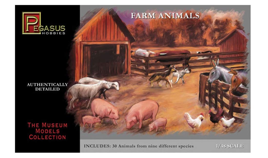 Pegasus 1/48 Farm Animals (30) 7006