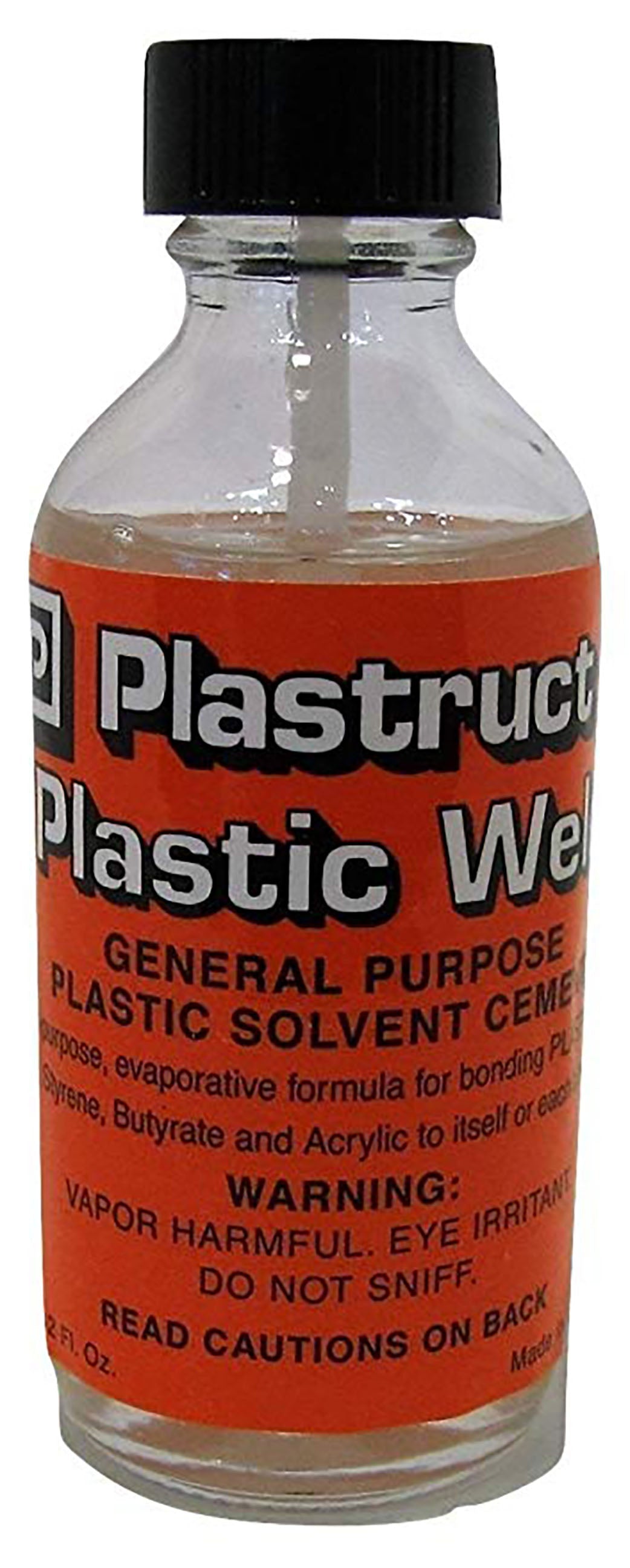 Plastruct 00002 - Plastic Weld Liquid Cement for Styrene/Acrylic 2oz.