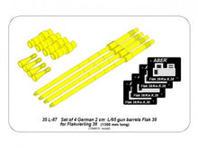Load image into Gallery viewer, Aber 1/35 German 2cm L/65 Flakvierling 38 Barrels (4) 35 L-87