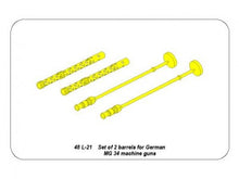 Load image into Gallery viewer, Aber 1/48 German 7.62mm MG34 Barrels (2) 48 L-21'