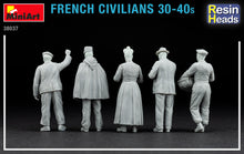 Load image into Gallery viewer, Miniart 1/35 French Civilians 30-40s w/ Resin Heads (5) 38037