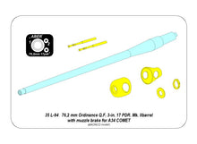 Load image into Gallery viewer, Aber 1/35 British A34 Comet 76.2mm Barrel w/ MGs 35 L-94'