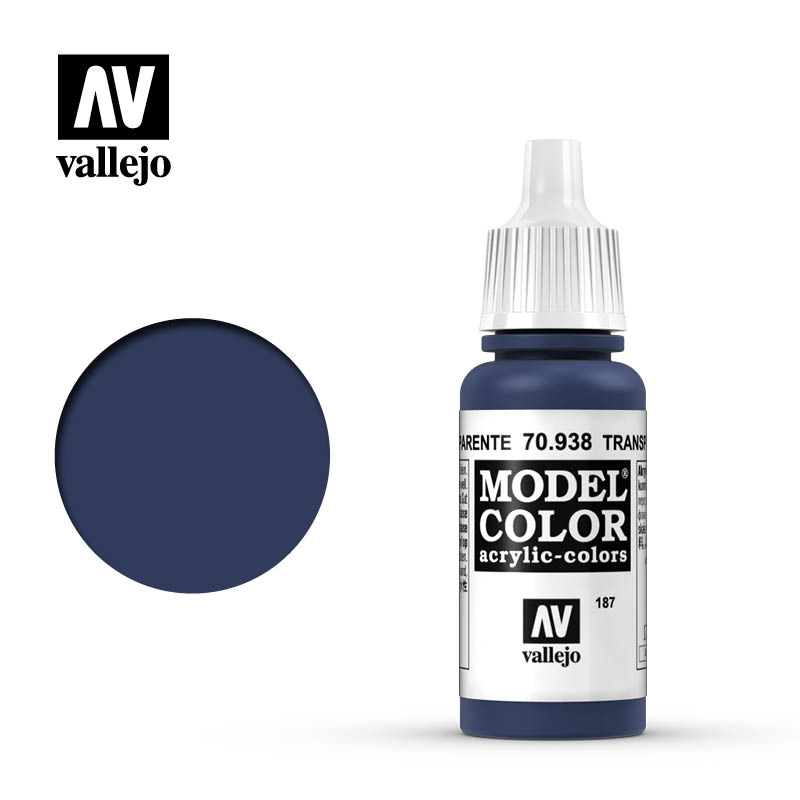 Vallejo Model Color (187) 70.938 Transparent Blue 17ml