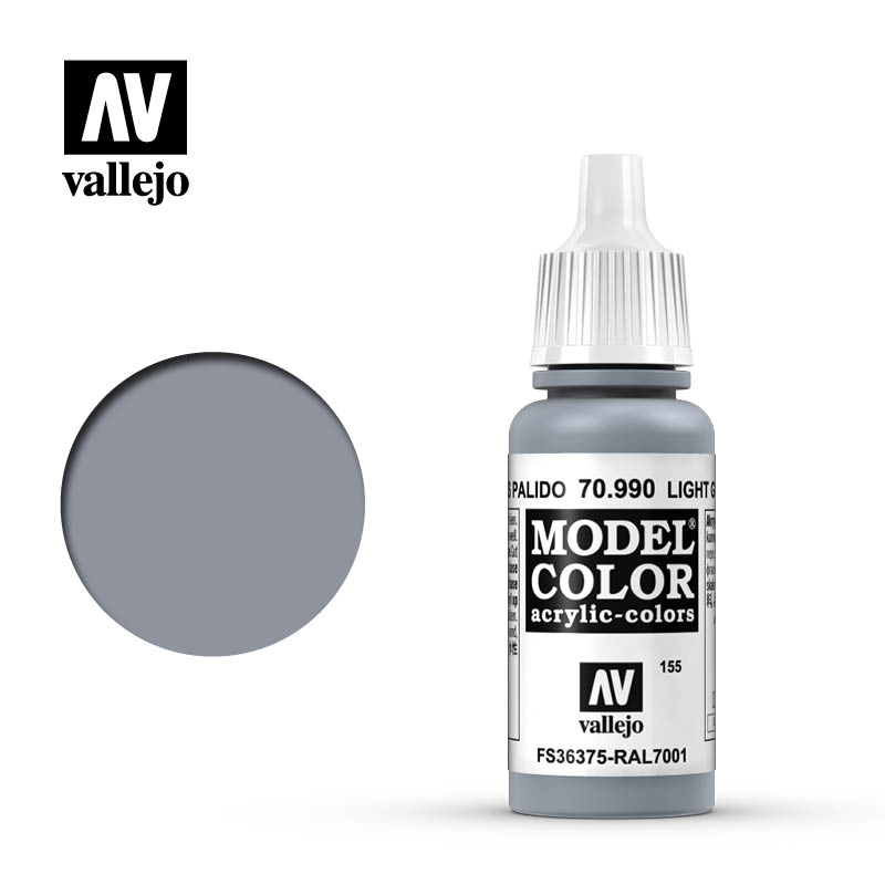 Vallejo Model Color (177) 70.990 Light Grey 17ml Bottle