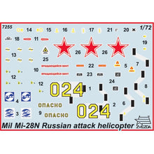 Load image into Gallery viewer, Zvezda 1/72 Russian MI-28NE Night Havoc 7255