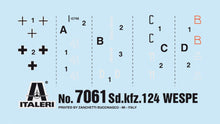 Load image into Gallery viewer, Italeri 1/72 German SdKfz 124 Wespe 10.5cm Liechte Feldhaubitze 7061