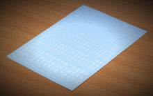 Load image into Gallery viewer, Matho Models Numbers Decals - small, white, type 1 80003