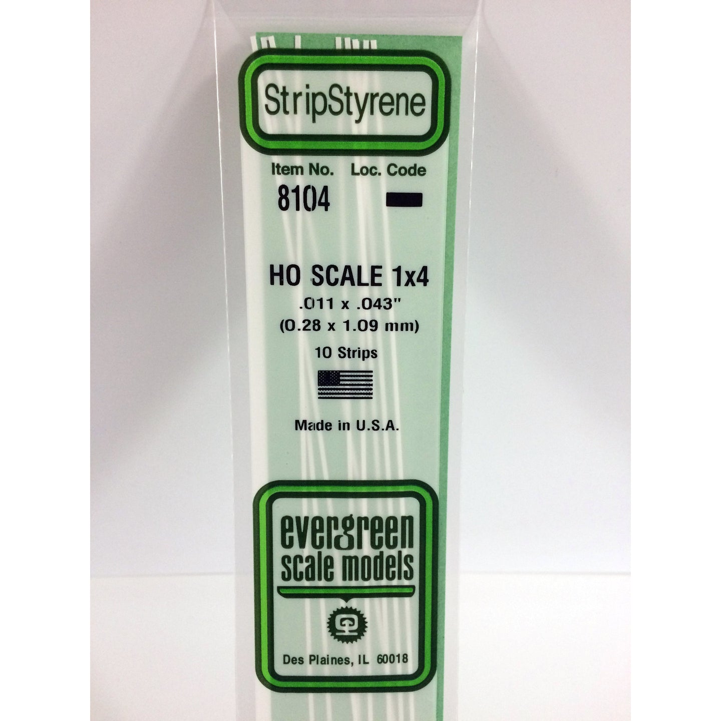 Evergreen 8104 Styrene Plastic Strips 1