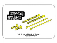 Load image into Gallery viewer, Aber 1/35 German Machine Gun MG34 Barrels (2) 35 L-70'