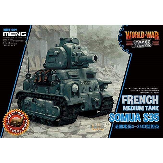 Meng Kids World War Toons Snaptite French Medium Tank Somua S35