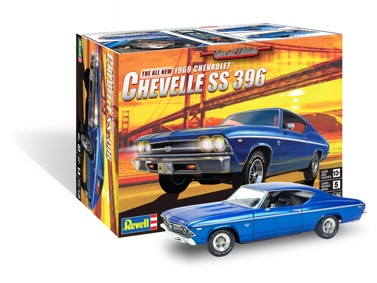 Revell 1/25 Chevrolet Chevelle SS 396 1969 Plastic Model Kit  854492