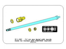 Load image into Gallery viewer, Aber 1/35 German 7.5 cm Barrel With Muzzle Brake For Panther Ausf.A 35 L-241'