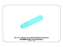 Load image into Gallery viewer, Aber 1/35 German 15cm StuH 43 Barrel For Brummbar Late 35 L-110