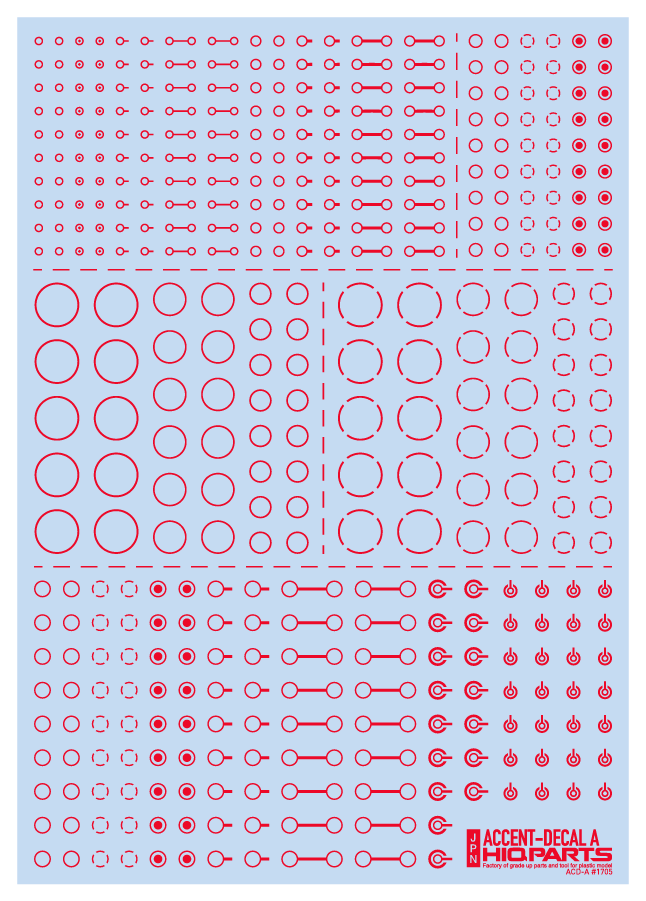 HIQ Parts Accents Decal A Red ACD-A-RE