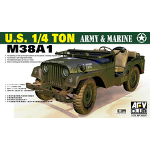 Load image into Gallery viewer, AFV Club 1/35 US M38A1 1/4 Ton Truck Army and Marines AF35S17