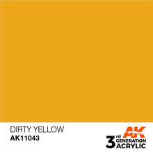 Load image into Gallery viewer, AK Interactive 3rd Gen Acrylic AK11043 Dirty Yellow 17ml