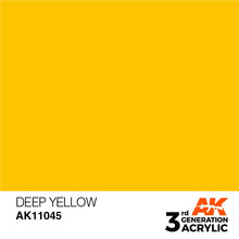 Load image into Gallery viewer, AK Interactive 3rd Gen Acrylic AK11045 Deep Yellow 17ml