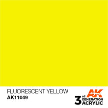 Load image into Gallery viewer, AK Interactive 3rd Gen Acrylic AK11049 Fluorescent Yellow 17ml