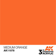 Load image into Gallery viewer, AK Interactive 3rd Gen Acrylic AK11078 Medium Orange 17ml
