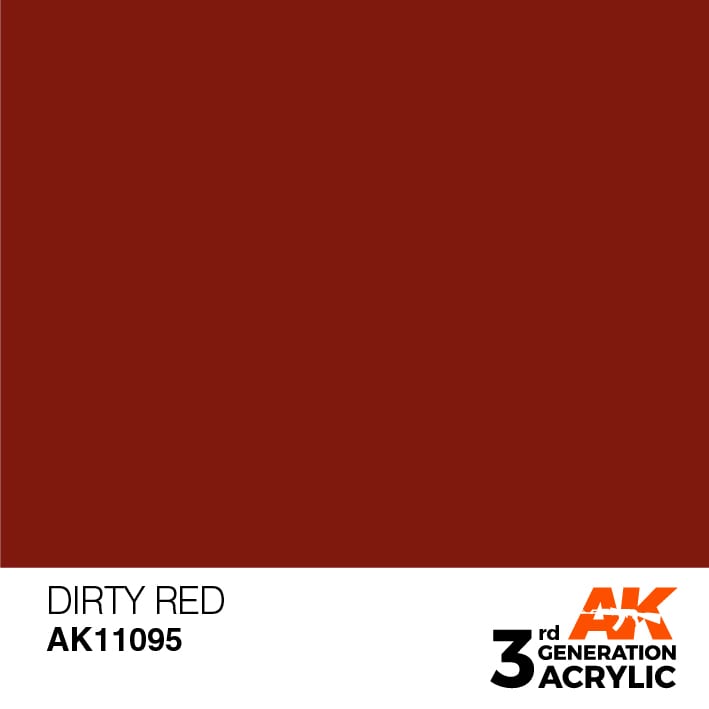 【廃盤カラー】 　リトルターン　レッド AK Interactive 3rd Gen Acrylic AK11095 Dirty Red 17ml – Burbank's