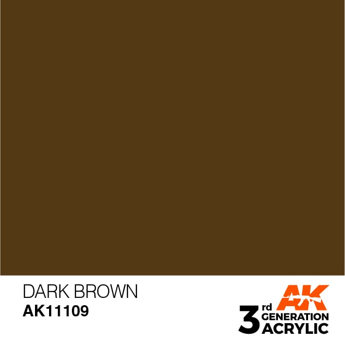 AK Interactive 3rd Gen Acrylic AK11109 Dark Brown 17ml – Burbank's