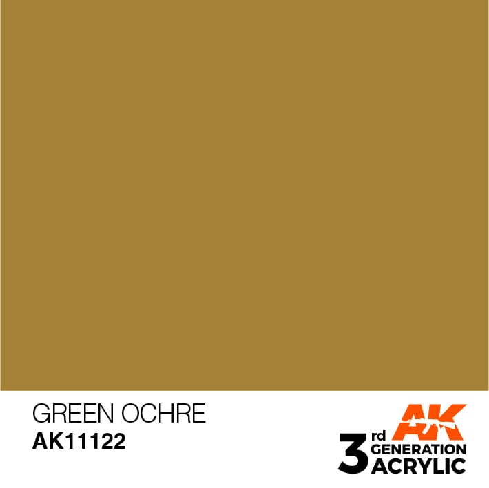 AK Interactive 3rd Gen Acrylic AK11122 Green Ocher 17ml