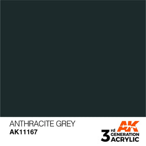 AK Interactive 3rd Gen Acrylic AK11167 Anthracite Grey 17ml
