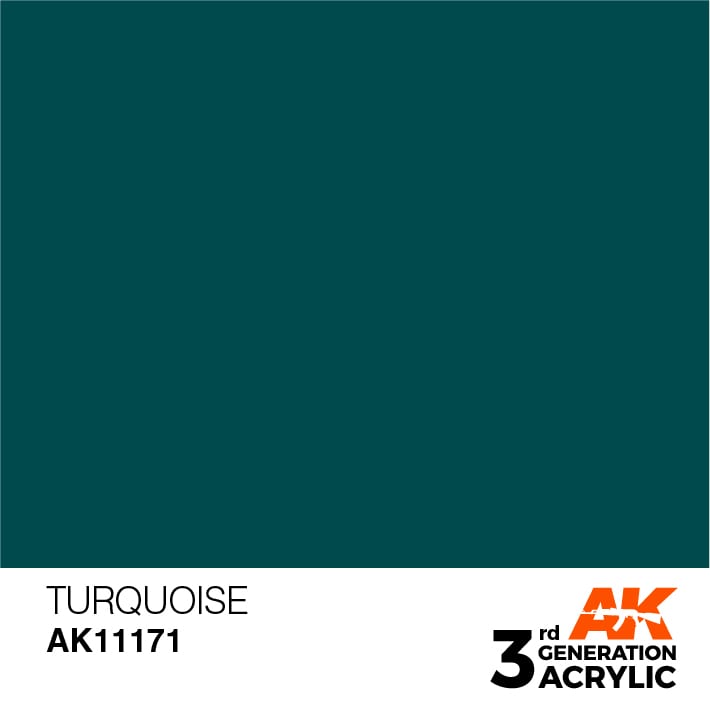 AK Interactive 3rd Gen Acrylic AK11171 Turquoise 17ml – Burbank's