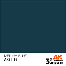 Load image into Gallery viewer, AK Interactive 3rd Gen Acrylic AK11184 Medium Blue 17ml