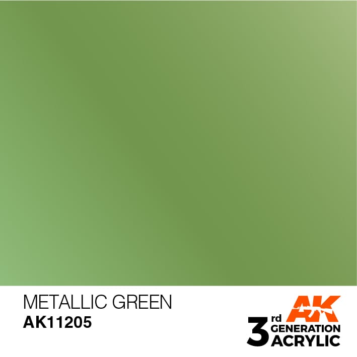 AK Interactive 3rd Gen Acrylic AK11205 Metallic Green 17ml