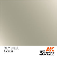 Load image into Gallery viewer, AK Interactive 3rd Gen Acrylic AK11211 Oily Steel 17ml