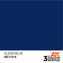 Load image into Gallery viewer, AK Interactive 3rd Gen Acrylic AK11214 Clear Blue 17ml