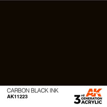 Load image into Gallery viewer, AK Interactive 3rd Gen Acrylic AK11223 Carbon Black INK 17ml