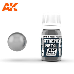 AK Interactive AK488 Xtreme Metal Lacquer Matte Aluminum 30ml