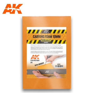 AK Interactive AK8094 Carving Foam A4 10mm Thick 10Pcf Density 305mm X 228mm