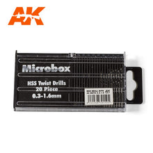 Load image into Gallery viewer, AK Interactive AK9015 Microbox HSS Twist Drills 0.3-1.6mm