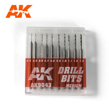 Load image into Gallery viewer, AK Interactive AK9043 Quick Change Drill Bits 0.4mm to 1.3mm (10)