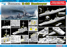 Load image into Gallery viewer, Dragon 1/350 German Destroyer Z-26 1064