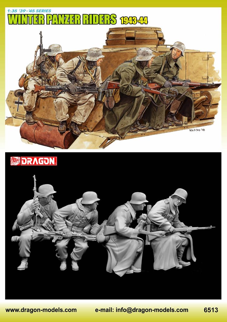 Dragon 1/35 German Winter Panzer Riders 1943-44 6513 – Burbank's